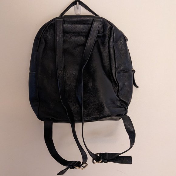 Kate Spade - Medium Black Pebble Leather Backpack w/ Gold Hardware (NWT) - Picture 2 of 5